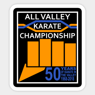 All Valley Karate Championship 50th Anniversay Sticker